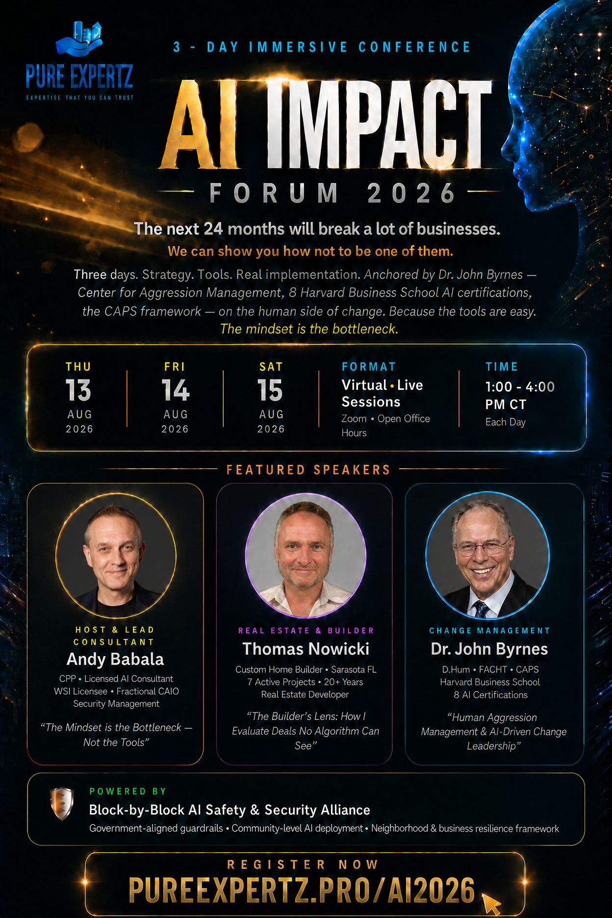 AI Impact Forum 2026 — November 12–14 — Block-by-Block AI Safety & Security Alliance